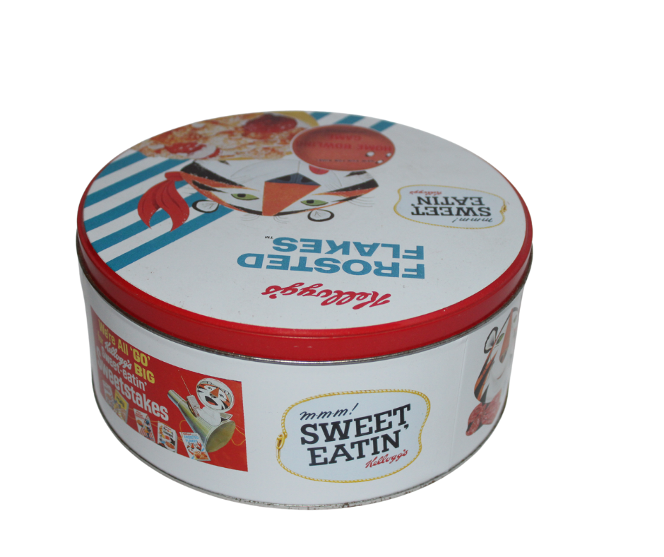 Kelloggs Frosted Flakes Vintage Style Storage Tin Tony The Tiger