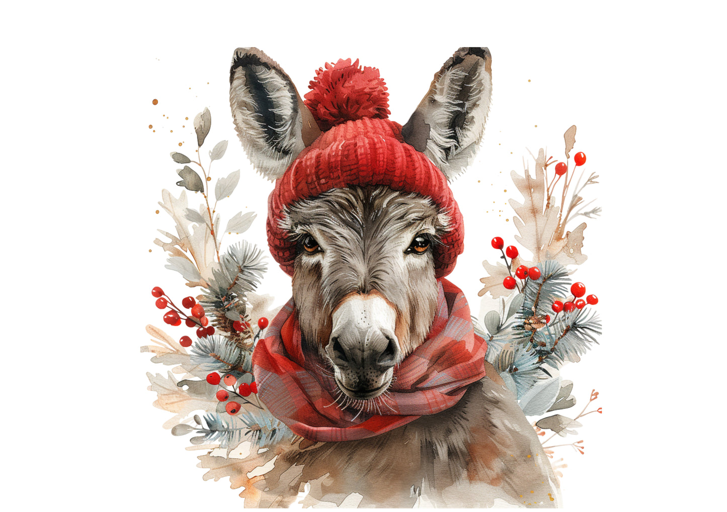 Dora The Donkey Deluxe Christmas Card