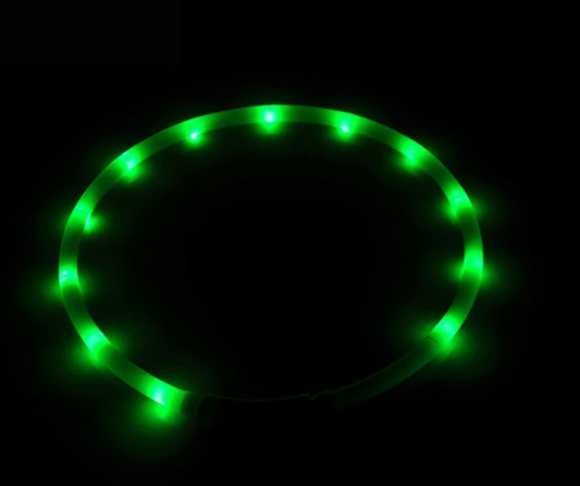 USB Charging Flashing Dog Collar Led Light Safe Night Walking Green