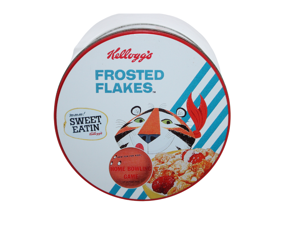 Kelloggs Frosted Flakes Vintage Style Storage Tin Tony The Tiger
