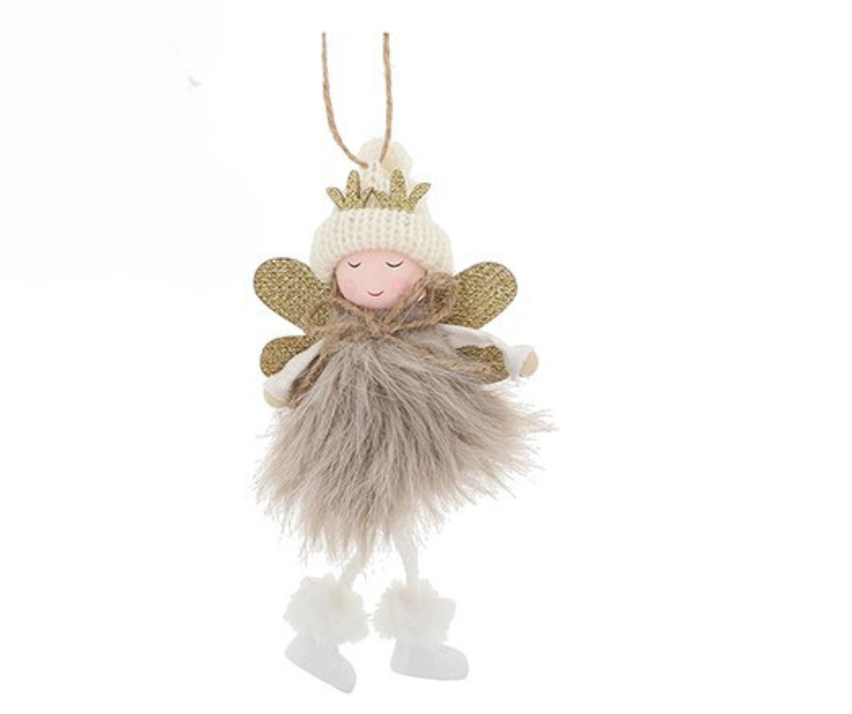 Cosy Christmas Angels Hanging Decoration