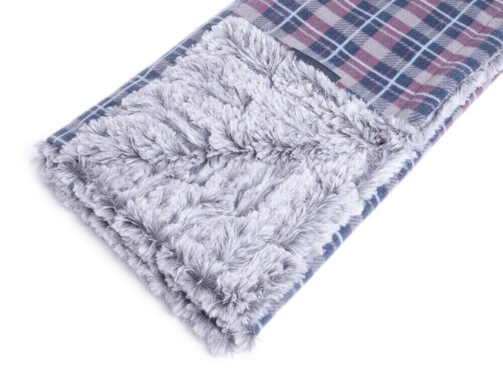 Petface Check Pattern Comforter Dog Blanket, Dove Grey