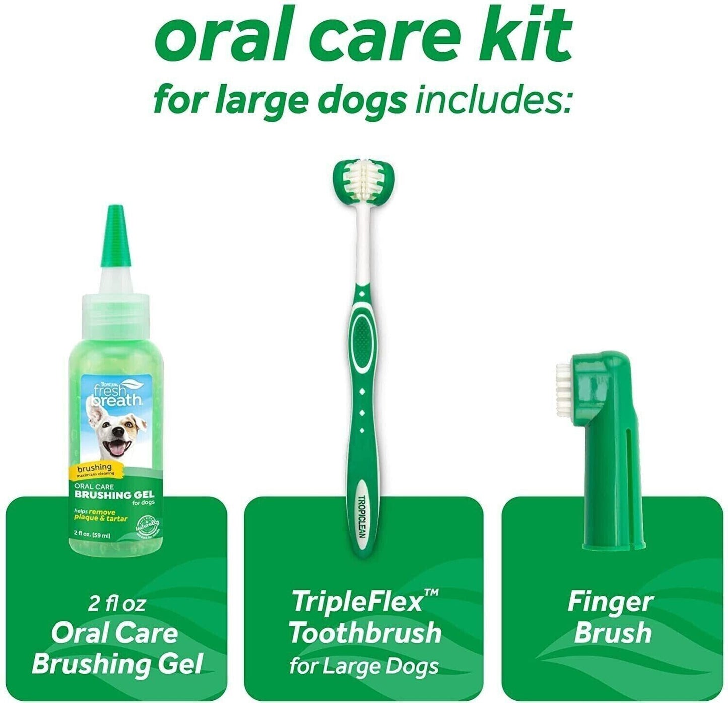 TropiClean Oral Care Kit For Small Dogs Removes Plaque Tartar