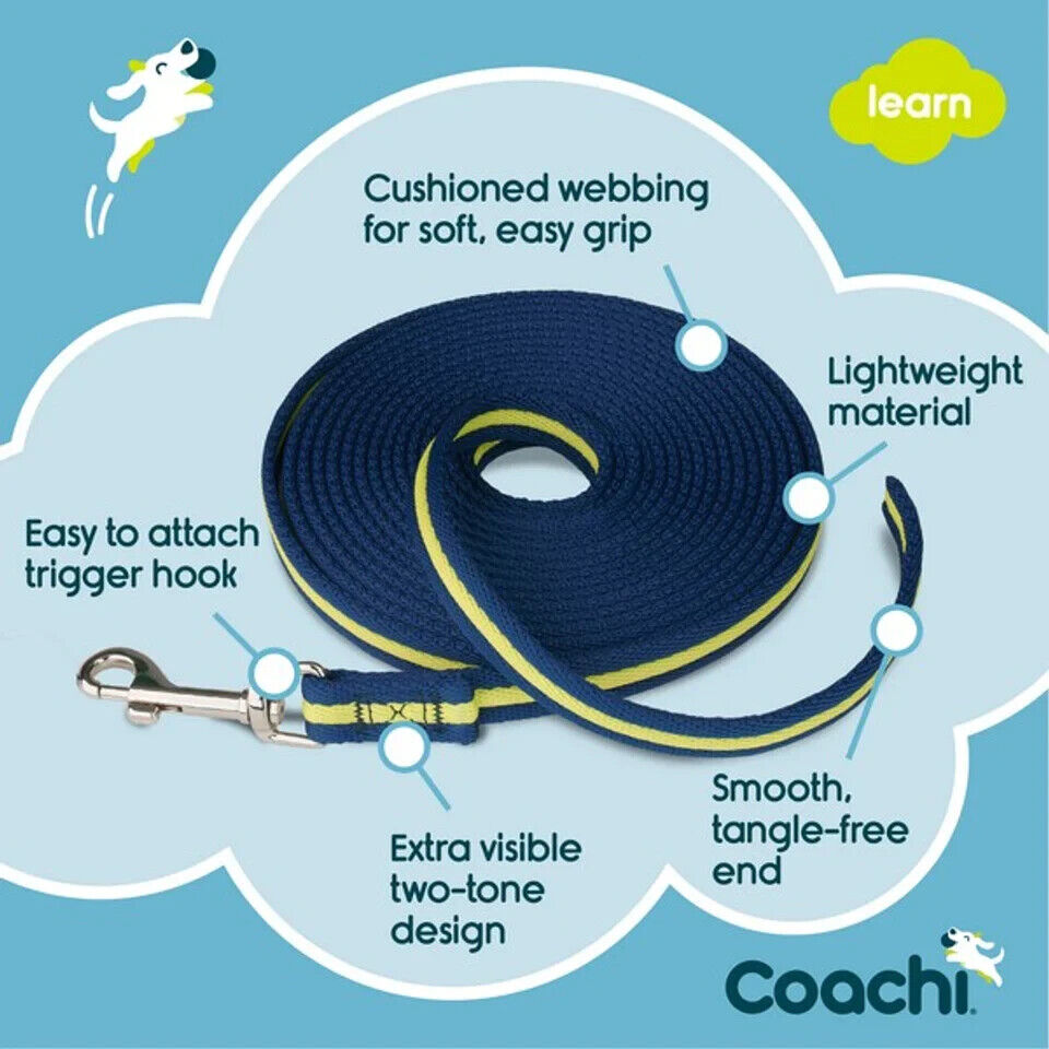 CoA Coachi Dog Training Line Navy & Lime