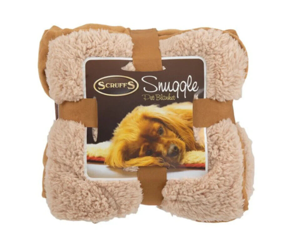 Scruffs Snuggle Blanket Tan Dog Bedding