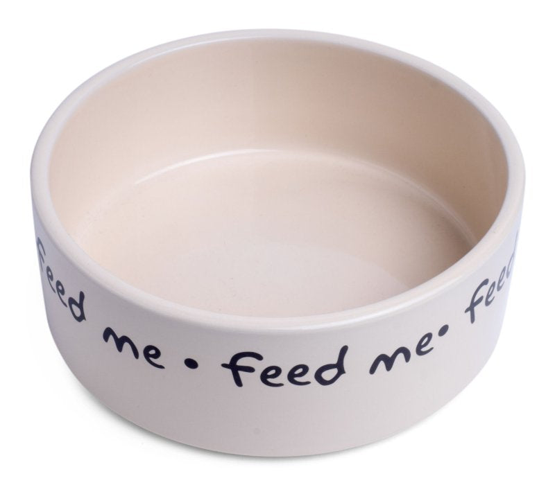 Feed Me Ceramic Dog Bowl