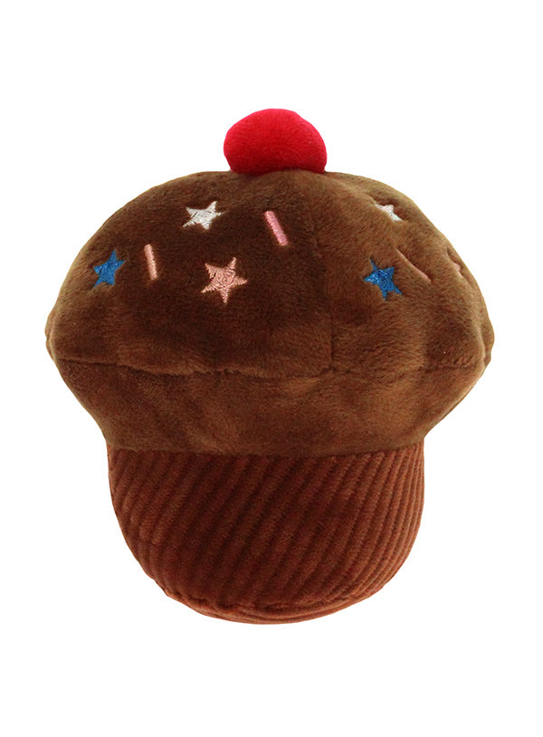 Chocolate Pupcake Plush & Squeaky Dog Toy