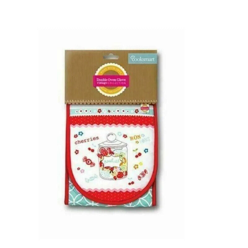 Cooksmart Double Pot Holder Oven Mitt Glove Baking Cooking Sweet Treats