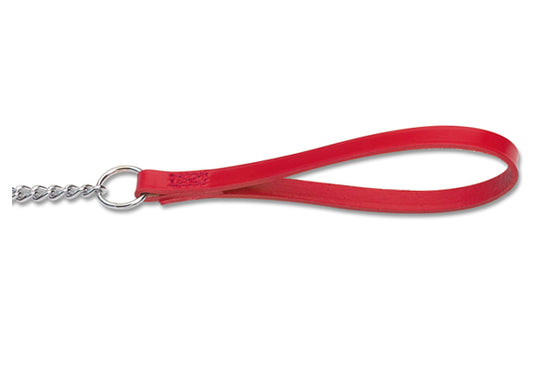 Ancol Heavy Chain Lead Red Handle