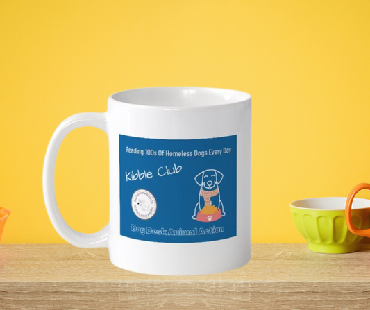 Dog Desk Animal Action Kibble Club Mug