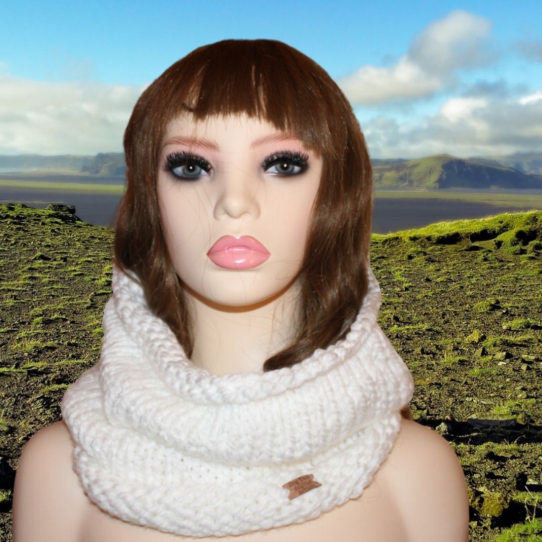 White Dog Desk Knits Cowl Neck Warmer