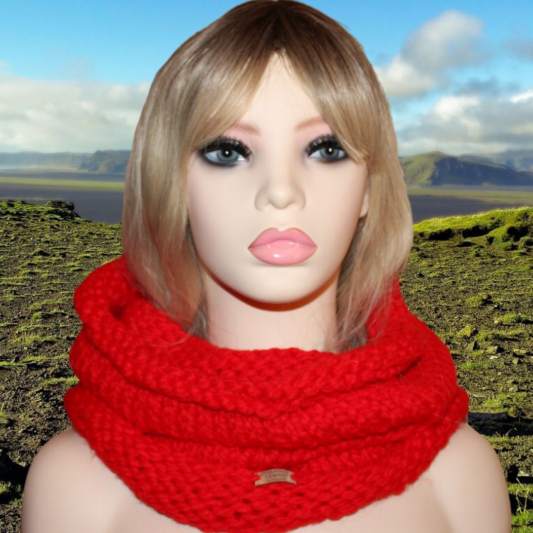 Red Dog Desk Knits Cowl Neck Warmer