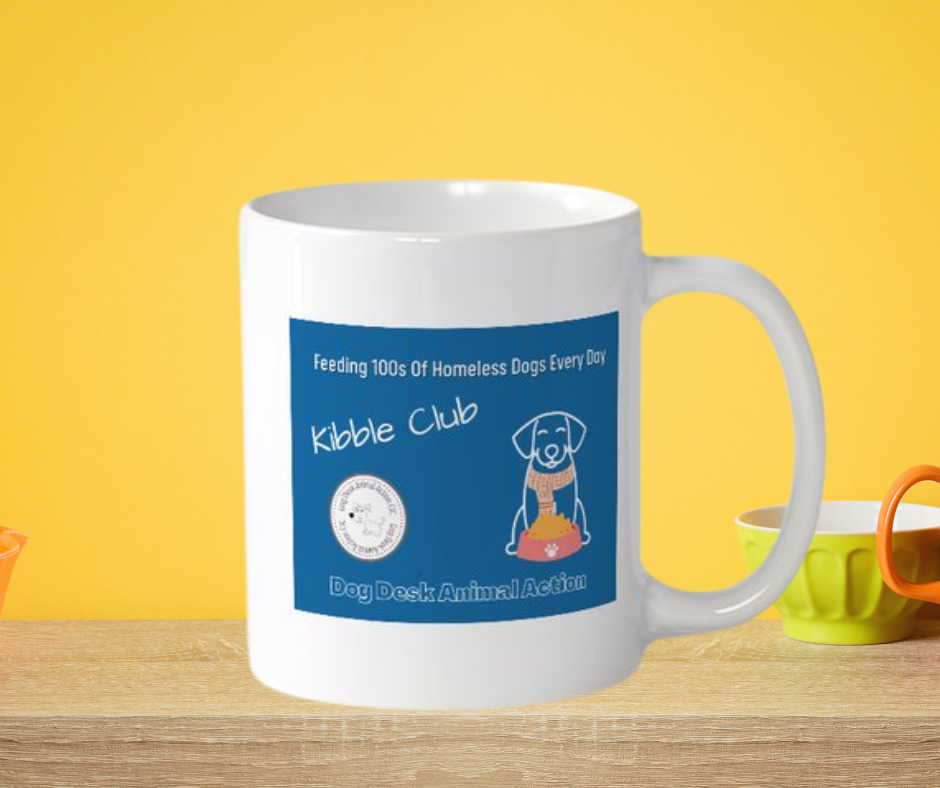 Dog Desk Animal Action Kibble Club Mug