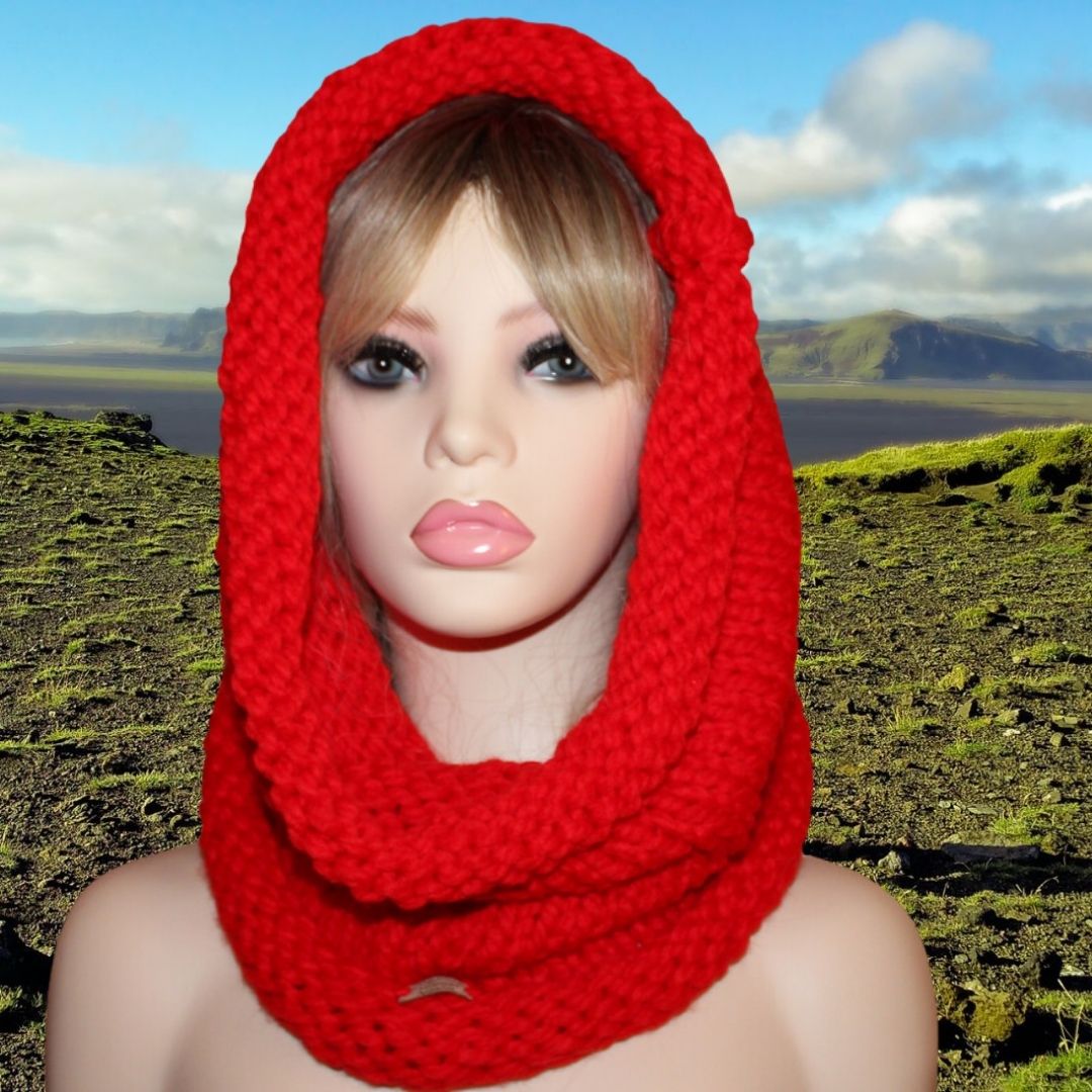 Red Dog Desk Knits Cowl Neck Warmer