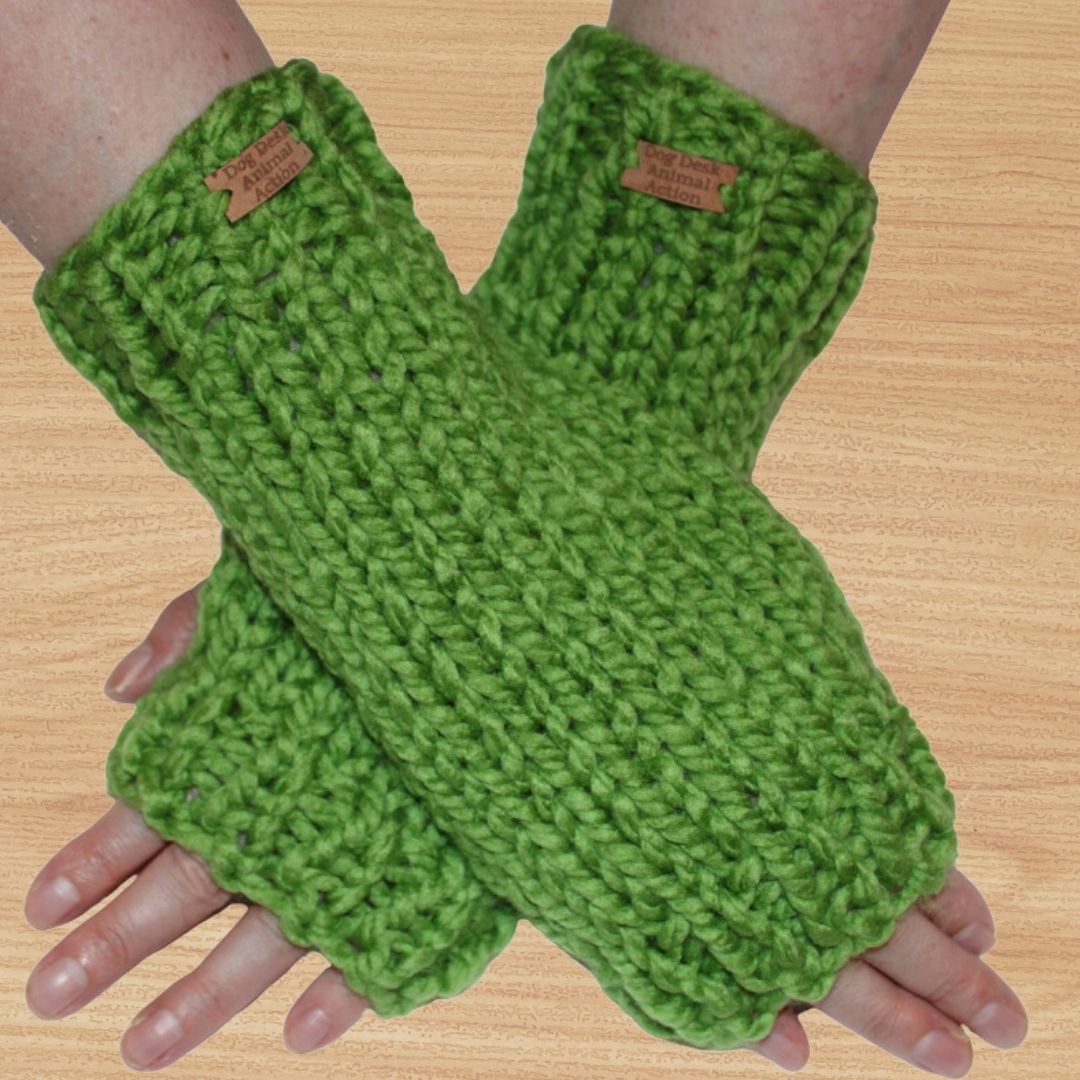 Apple Dog Desk Knits Arm Warmer Gloves