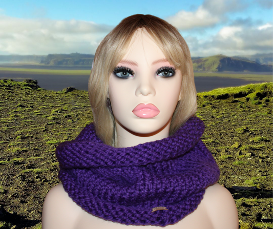 Purple Dog Desk Knits Cowl Neck Warmer