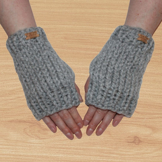 Grey Dog Desk Knits Hand Warmer Gloves