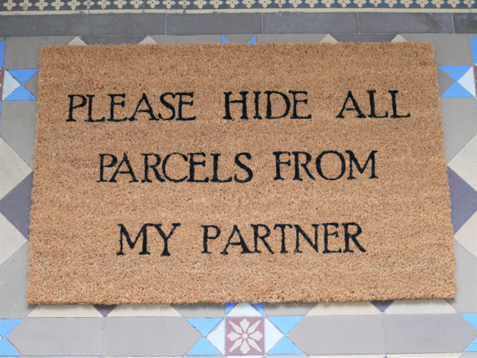 Door Mat Coir With PVC Back Funny Message
