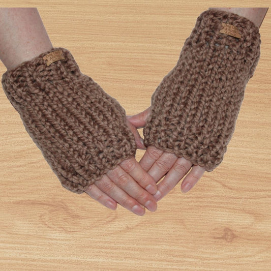 Latte Dog Desk Knits Hand Warmer Gloves