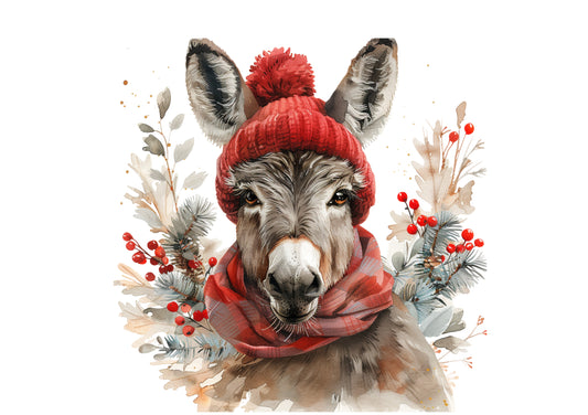 Dora The Donkey Deluxe Christmas Card