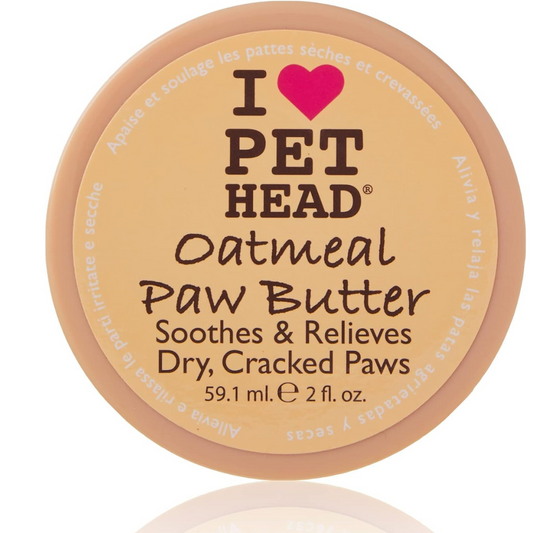 Pet Head Oatmeal Paw Butter 59.1ml, Soothes and Relieves Dry Cracked Paws and Noses