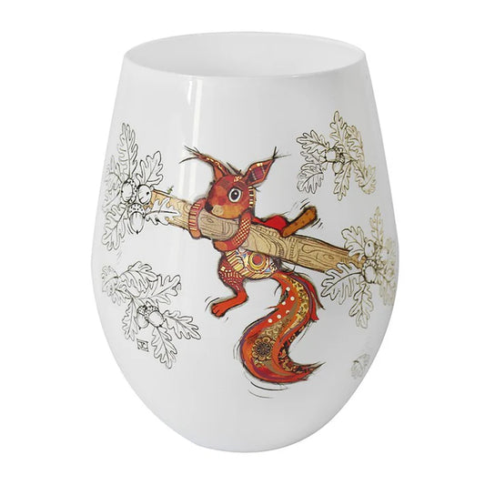 Bug Art Highland Sammy Squirrel Stemless Glass