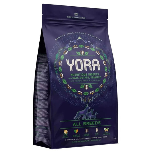 1.5kg Yora Insect Protein Adult All Breeds Complete Dry Dog Food Bag