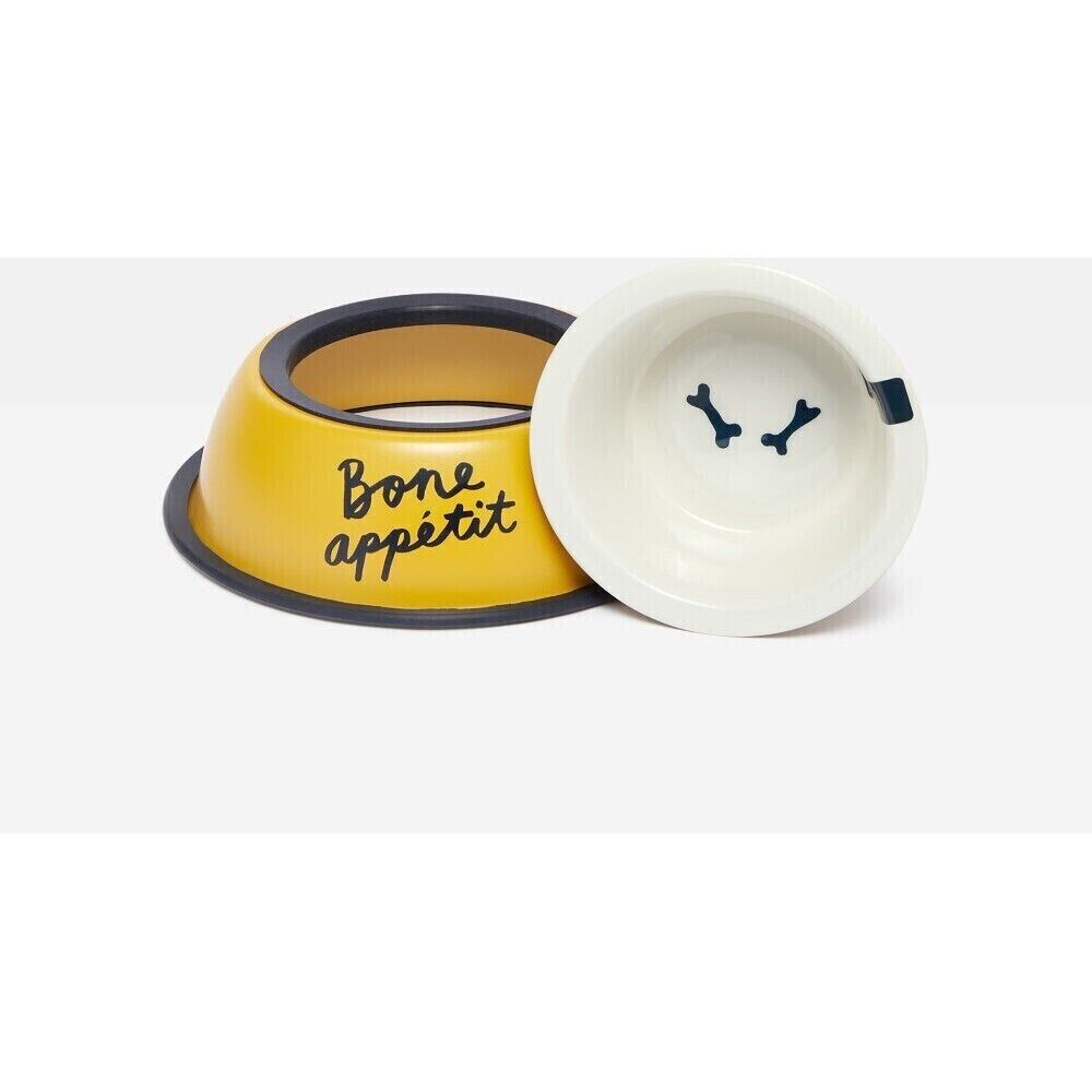 Joules Dog Bone Appetit Non Slip Stainless Steel Dog Bowl