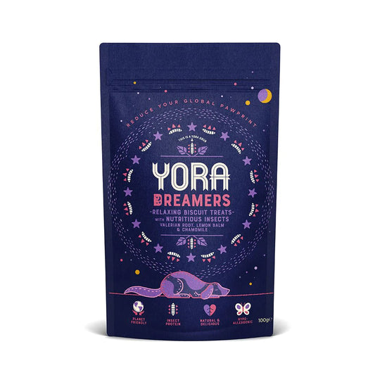 YORA Dog Dreamers Insect Protein Hand Baked Dog Treats 100g