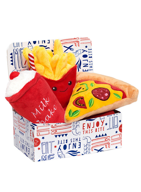 Pizza Slice Meal Deal Box (3 Toy Combo) Dog Toy