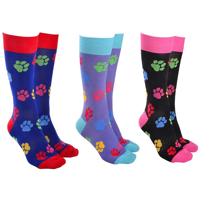 Sock Society Paw Print Dog Pattern Socks