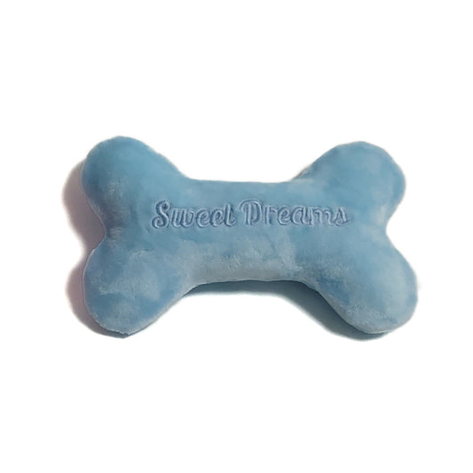 Sweet Dreams Glow In The Dark Bone Dog Toy – Baby Blue