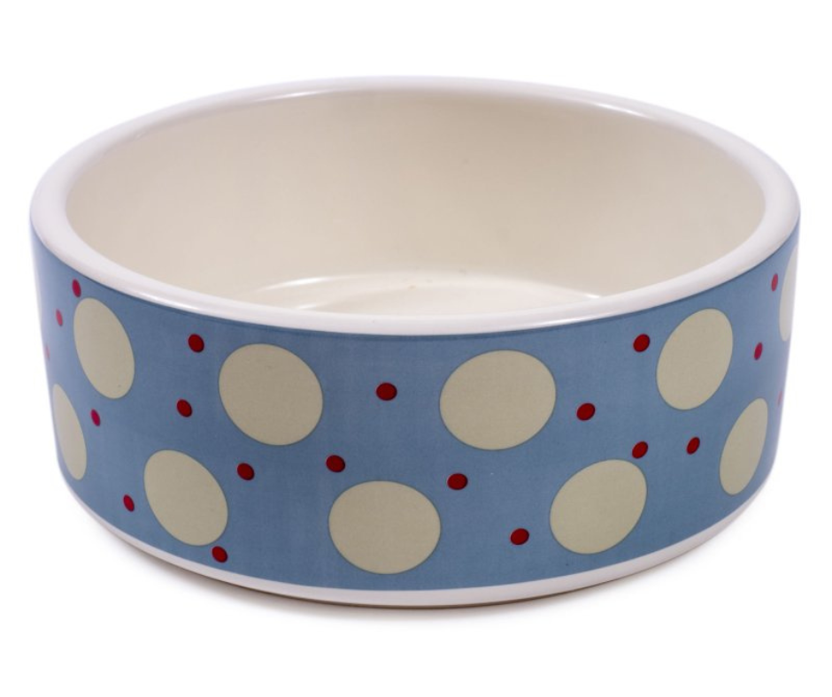 Marine Spot Ceramic Dog Bowl