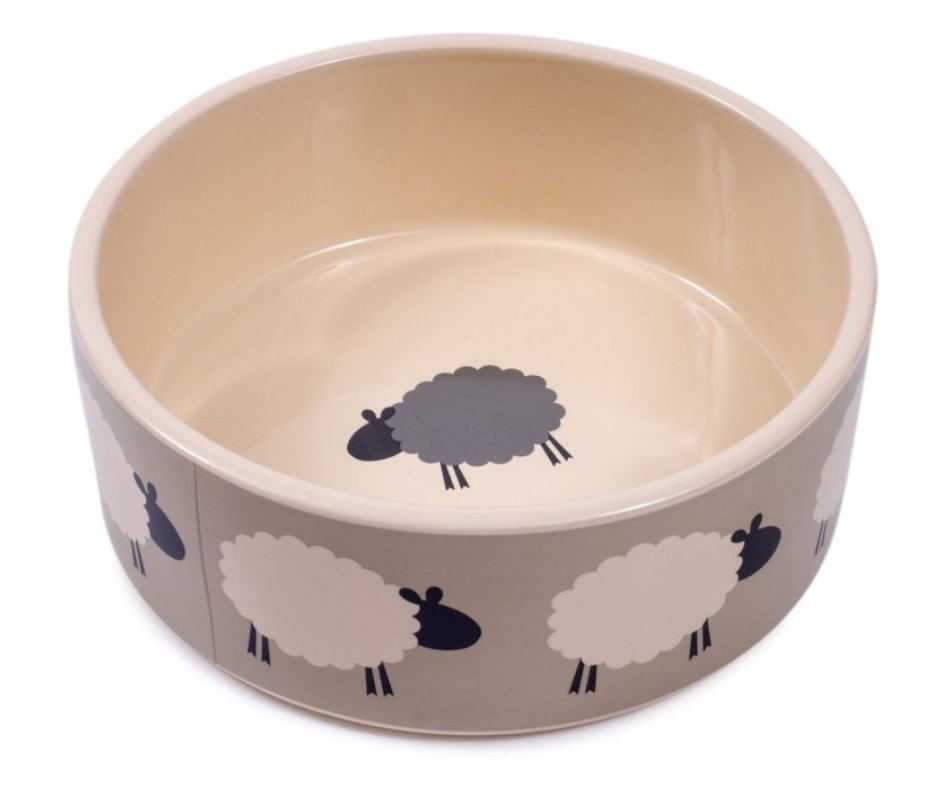 Sheep Ceramic Dog Bowl