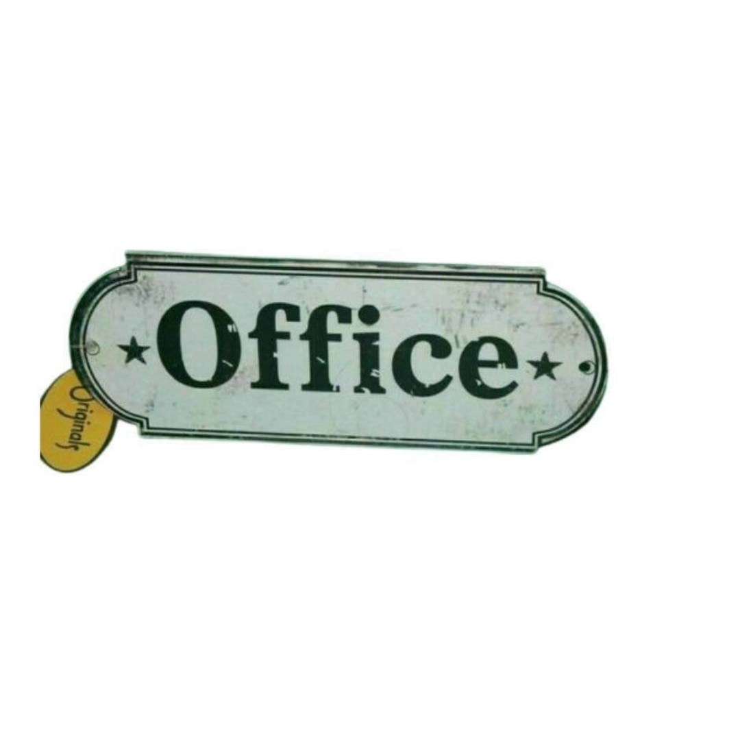 Shabby Distressed Office Door Sign Plaque