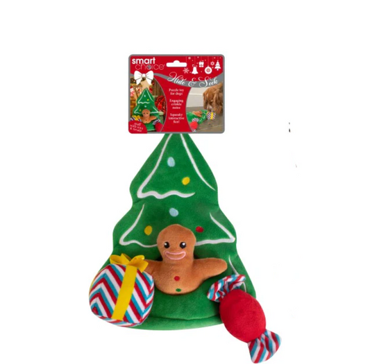 Hide And Seek Santa Christmas Dog Toy