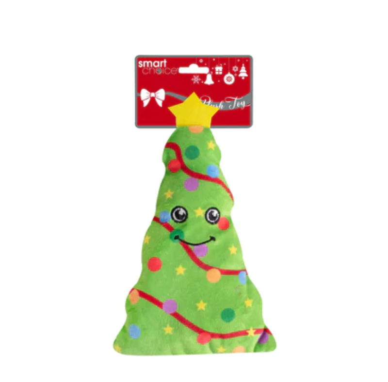 Plush Squeaky Christmas Tree Dog Toy