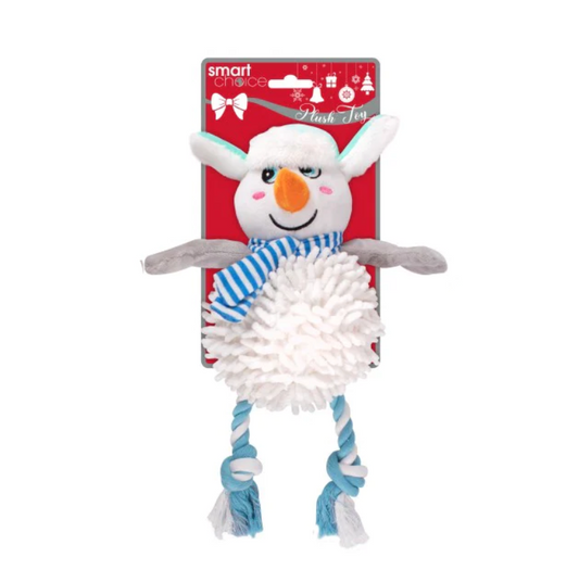 Plush Snowman Christmas Dog Toy