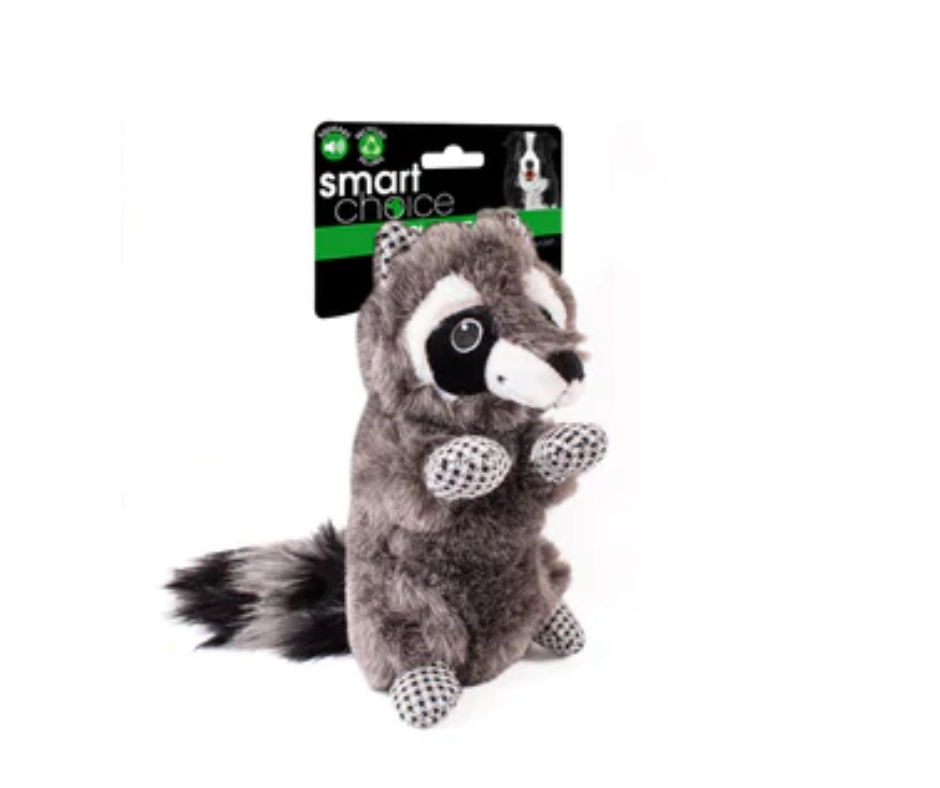 Squeaky Raccoon Plush Woodland Animal Dog Toy