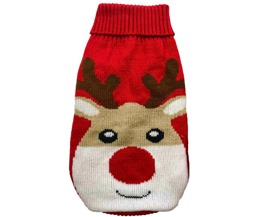 Rudolf Cosy Fit Christmas Dog Jumper Extra Small