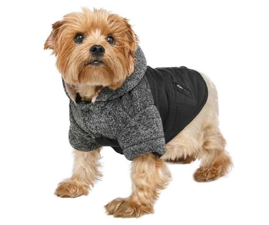 Cheviot Tweed Trimmed Parka Dog Coat