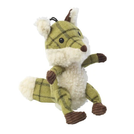 Tweed Plush Fox Dog Toy