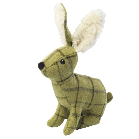 Tweed Plush Hare Dog Toy
