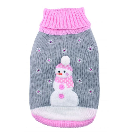 Crystal Snowflake Snowman Jumper