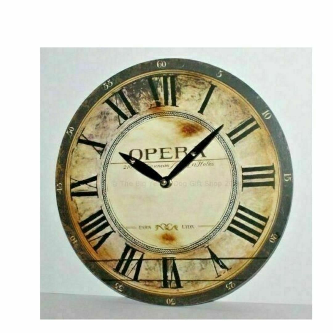 New Vintage French Opera Wooden Wall Clock