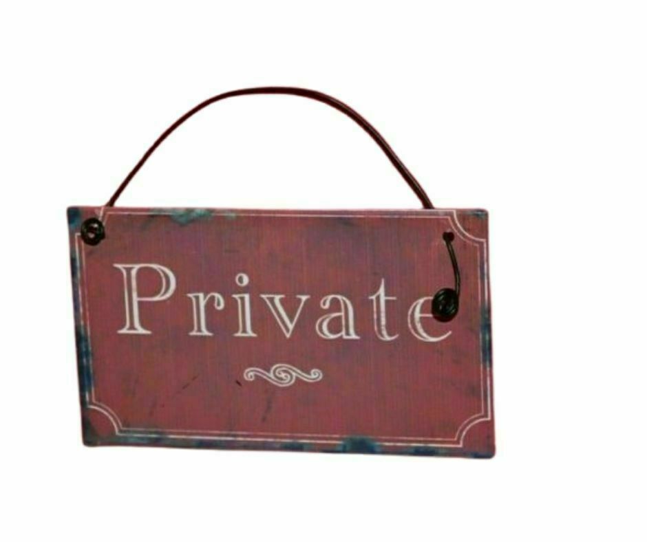 Private Hanging Sign Plaque For Home Office Or Shop