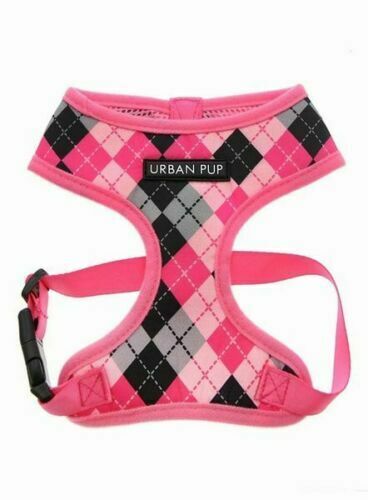 Pink Argyle Dog Harness